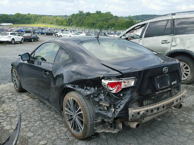 JF1ZNAA10D1718692 - 2013 TOYOTA SCION FR-S BLACK photo 3