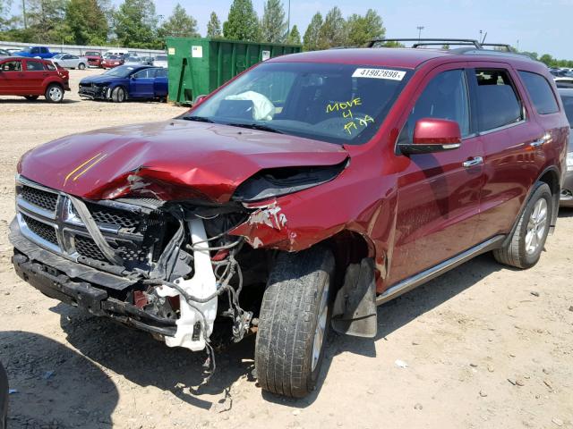 1C4RDJDG8DC664866 - 2013 DODGE DURANGO CR MAROON photo 2