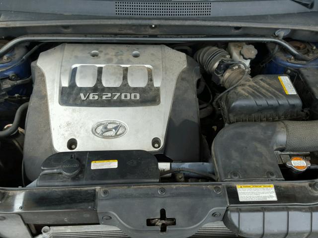 KM8JN72D65U217210 - 2005 HYUNDAI TUCSON GLS BLUE photo 7