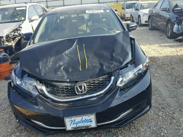 19XFB2F55EE023436 - 2014 HONDA CIVIC LX BLACK photo 7