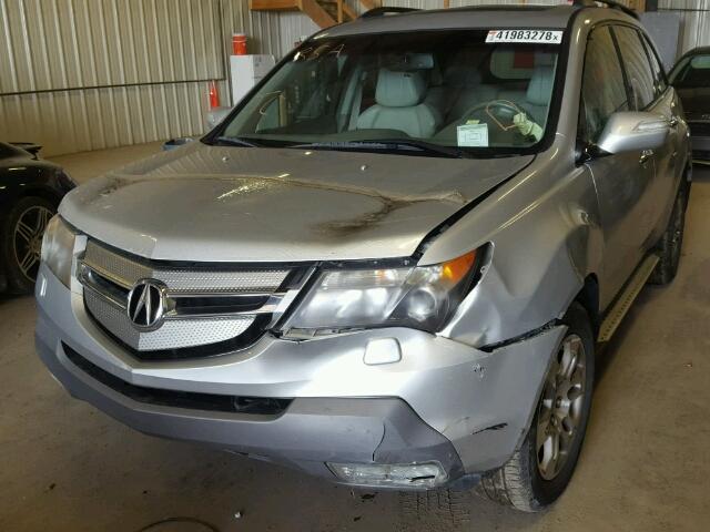 2HNYD28228H002231 - 2008 ACURA MDX SILVER photo 9