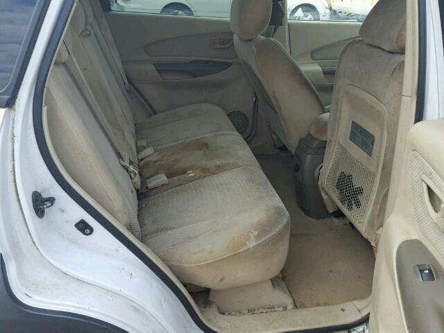 KM8JN12D97U686291 - 2007 HYUNDAI TUCSON SE WHITE photo 6