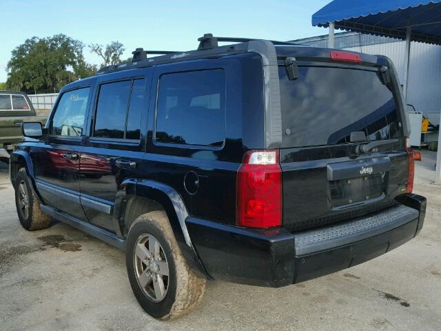 1J8HH48P67C650294 - 2007 JEEP COMMANDER BLACK photo 3