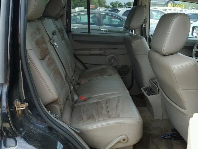 1J8HH48P67C650294 - 2007 JEEP COMMANDER BLACK photo 6