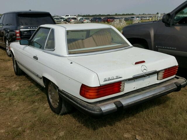 WDBBA48D4KA098952 - 1989 MERCEDES-BENZ 560 WHITE photo 3