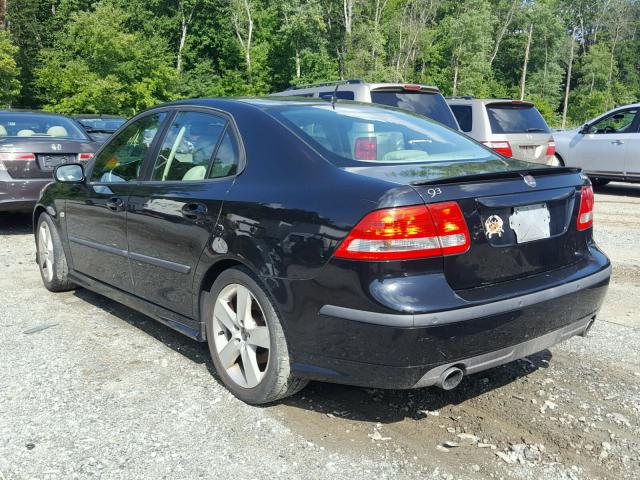 YS3FH41U071120678 - 2007 SAAB 9-3 AERO BLACK photo 3