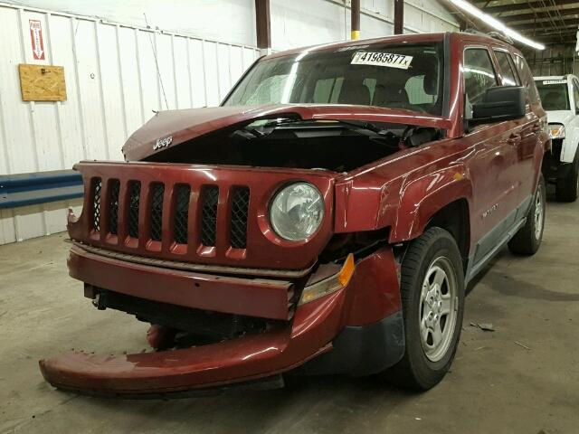 1C4NJRBB5FD257100 - 2015 JEEP PATRIOT SP MAROON photo 2