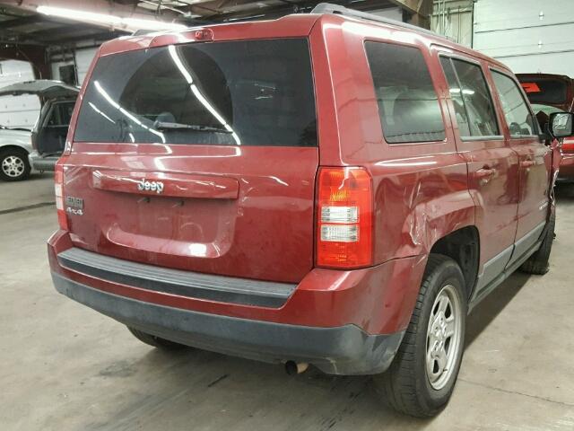 1C4NJRBB5FD257100 - 2015 JEEP PATRIOT SP MAROON photo 4