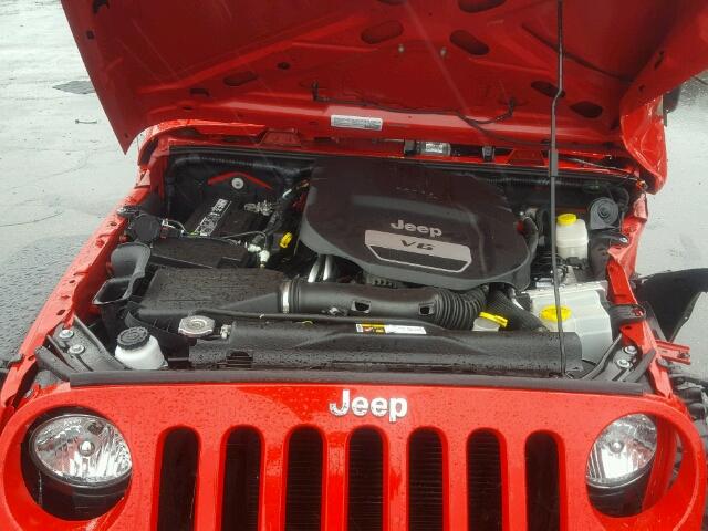 1C4AJWAG4FL505157 - 2015 JEEP WRANGLER S 红色 照片 7