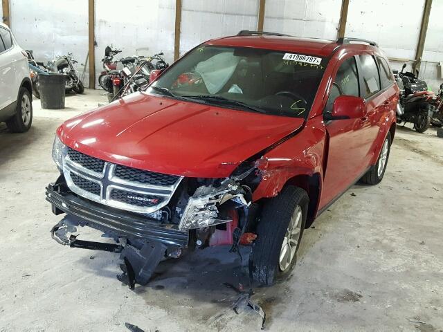 3C4PDDBG9DT547863 - 2013 DODGE JOURNEY SX RED photo 2