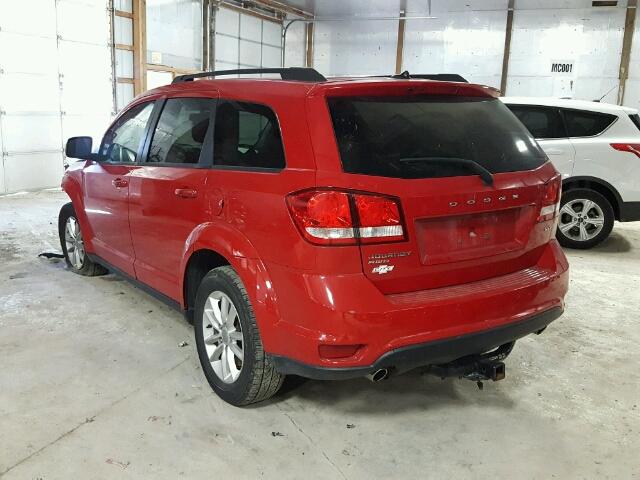 3C4PDDBG9DT547863 - 2013 DODGE JOURNEY SX RED photo 3