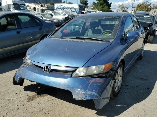 1HGFA16526L070205 - 2006 HONDA CIVIC BLUE photo 2