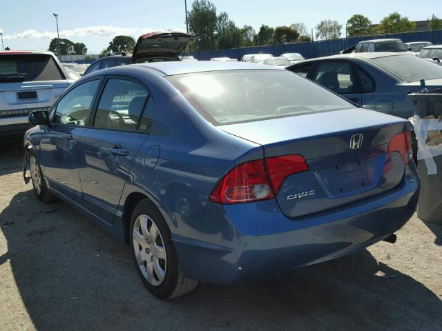 1HGFA16526L070205 - 2006 HONDA CIVIC BLUE photo 3