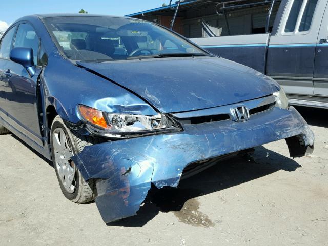 1HGFA16526L070205 - 2006 HONDA CIVIC BLUE photo 9