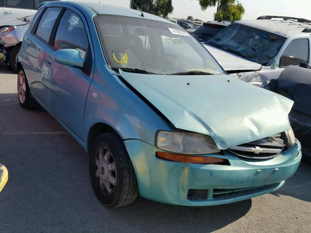 KL1TD62615B319707 - 2005 CHEVROLET AVEO BASE Կապույտ լուսանկար 1