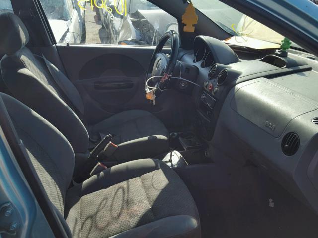 KL1TD62615B319707 - 2005 CHEVROLET AVEO BASE Կապույտ լուսանկար 5
