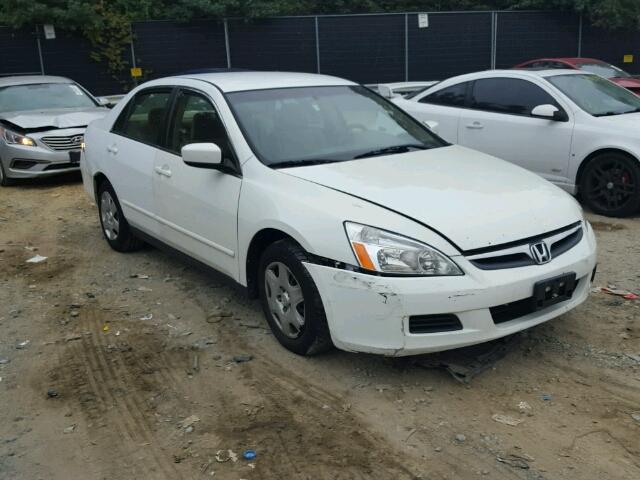 1HGCM56476A113909 - 2006 HONDA ACCORD LX WHITE photo 1