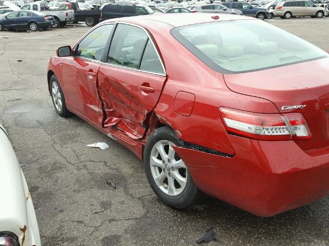 4T4BF3EK7BR100676 - 2011 TOYOTA CAMRY RED photo 9