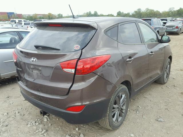 KM8JT3AF2EU801170 - 2014 HYUNDAI TUCSON GLS BROWN photo 4