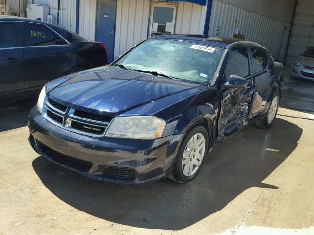 1B3BD4FB6BN540490 - 2011 DODGE AVENGER EX BLUE photo 2