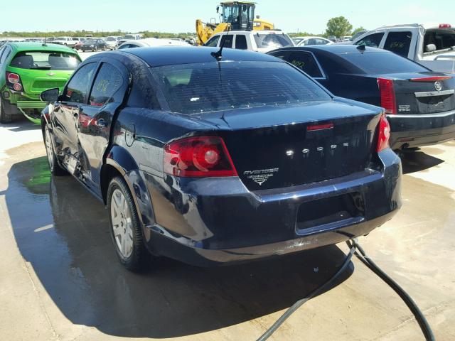 1B3BD4FB6BN540490 - 2011 DODGE AVENGER EX BLUE photo 3