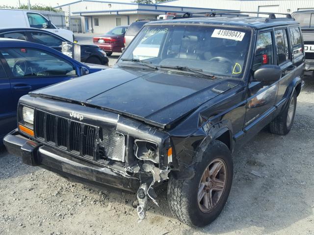 1J4FF58S21L561841 - 2001 JEEP CHEROKEE C BLACK photo 2