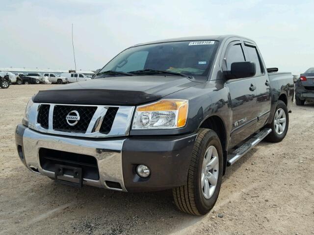 1N6BA0ED7CN318655 - 2012 NISSAN TITAN S GRAY photo 2