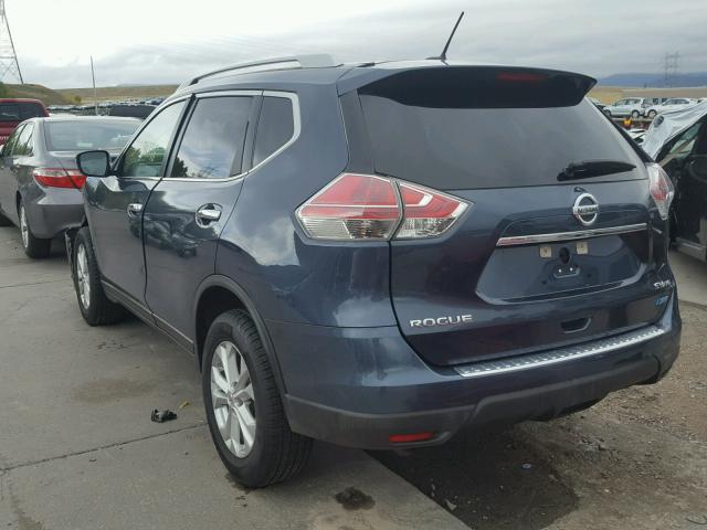 5N1AT2MV8EC865233 - 2014 NISSAN ROGUE S BLUE photo 3