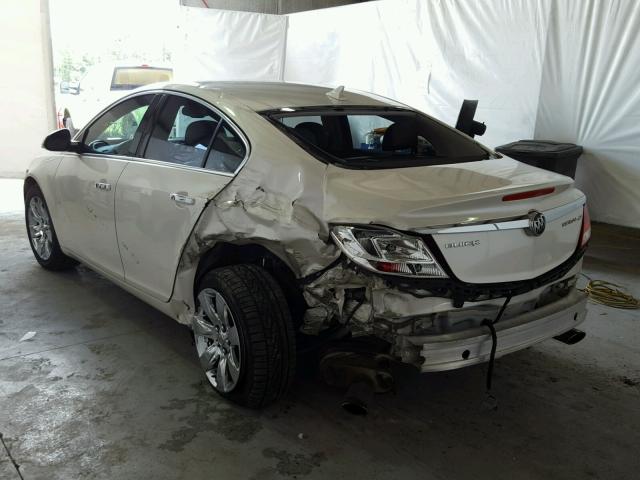 2G4GS5EV1C9214723 - 2012 BUICK REGAL PREM WHITE photo 3