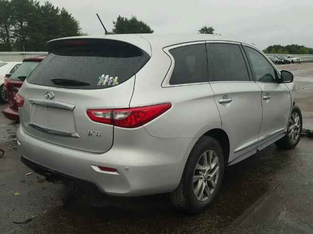 5N1AL0MM1DC335874 - 2013 INFINITI JX35 BASE SILVER photo 4