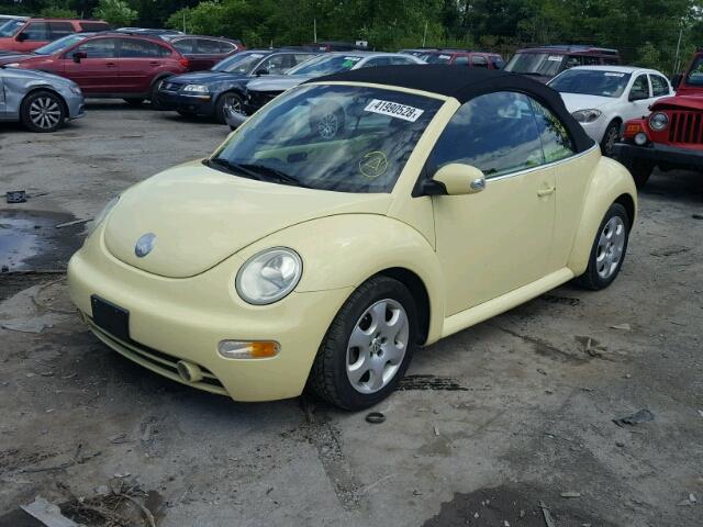 3VWCK21Y33M317325 - 2003 VOLKSWAGEN NEW BEETLE ყვითელი ფოტო 2
