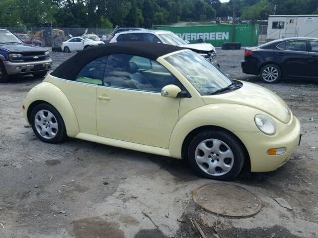 3VWCK21Y33M317325 - 2003 VOLKSWAGEN NEW BEETLE ყვითელი ფოტო 9
