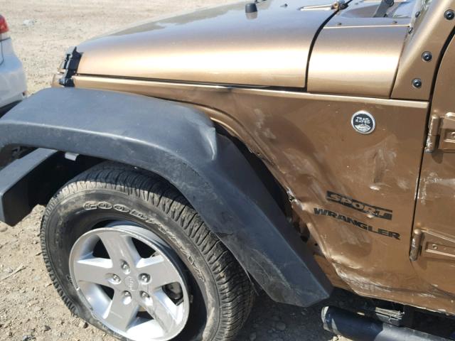 1C4AJWAG4FL632751 - 2015 JEEP WRANGLER S Qəhvəyi foto 9