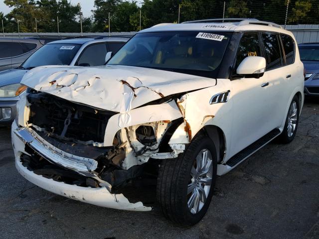 JN8AZ2ND8D9750267 - 2013 INFINITI QX56 WHITE photo 2