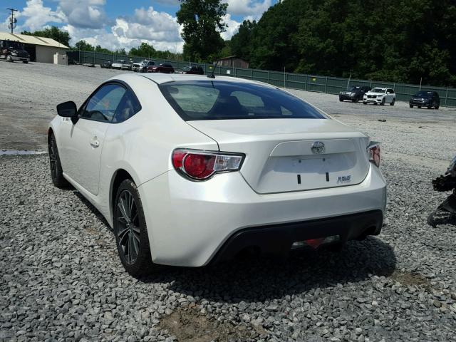JF1ZNAA1XD1719347 - 2013 TOYOTA SCION FR-S WHITE photo 3