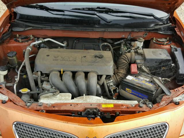 5Y2SL63805Z414256 - 2005 PONTIAC VIBE ORANGE photo 7