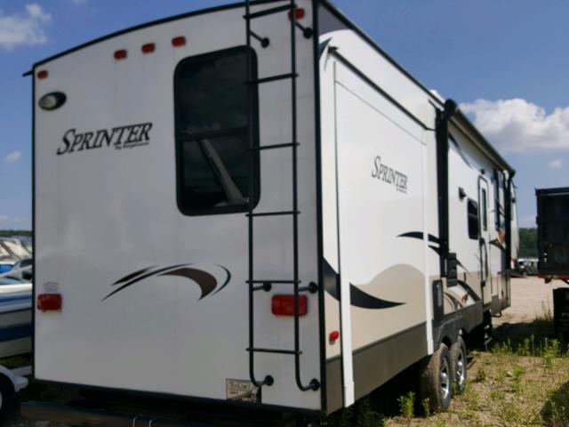 4YDF29227D1531863 - 2013 KEYSTONE SPRINTER WHITE photo 4