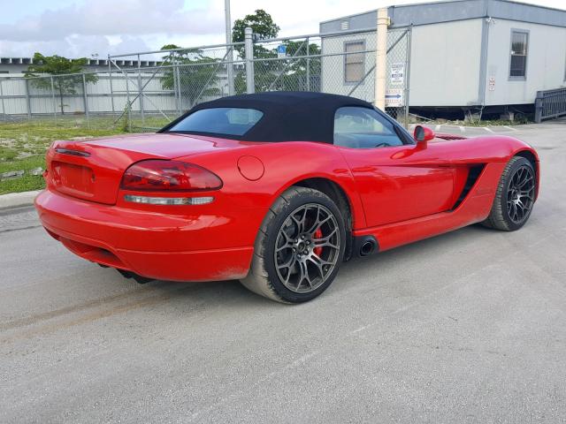 1B3JR65Z93V500798 - 2003 DODGE VIPER SRT- RED photo 4