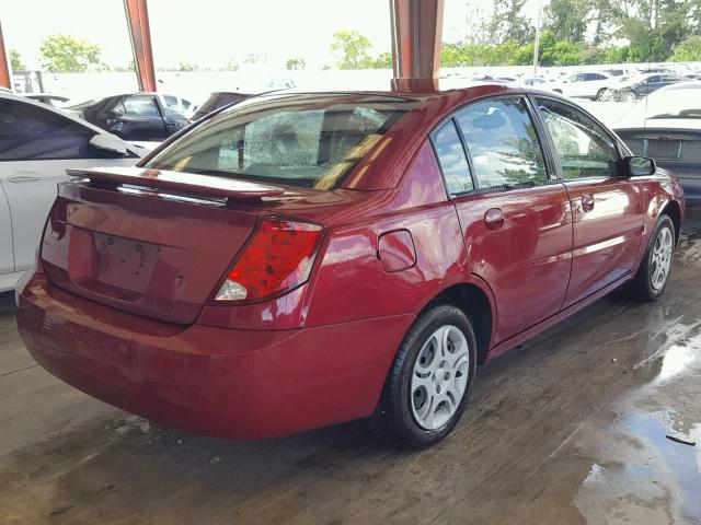 1G8AJ52F65Z127011 - 2005 SATURN ION LEVEL RED photo 4