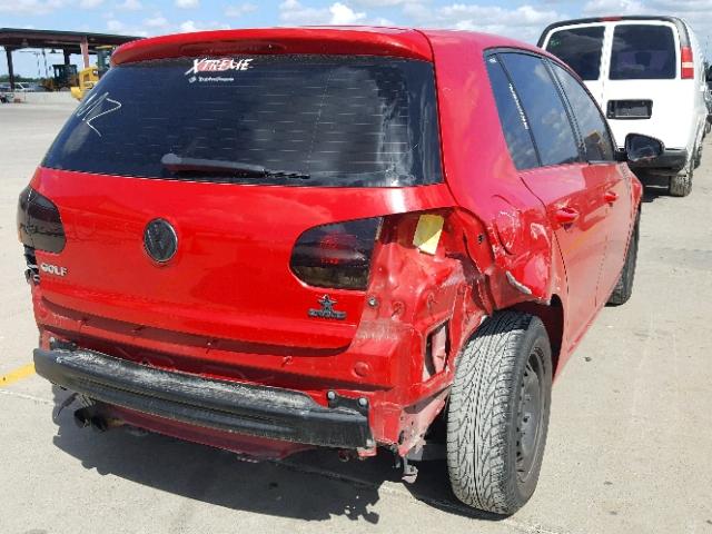 WVWDA7AJ6BW305694 - 2011 VOLKSWAGEN GOLF RED photo 4