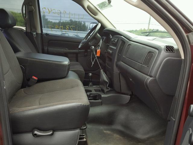 3D7KU28613G835676 - 2003 DODGE RAM 2500 S MAROON photo 5