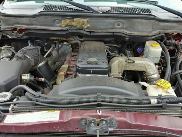 3D7KU28613G835676 - 2003 DODGE RAM 2500 S MAROON photo 7