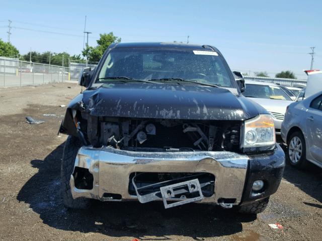 1N6AA07D58N325877 - 2008 NISSAN TITAN XE BLACK photo 9