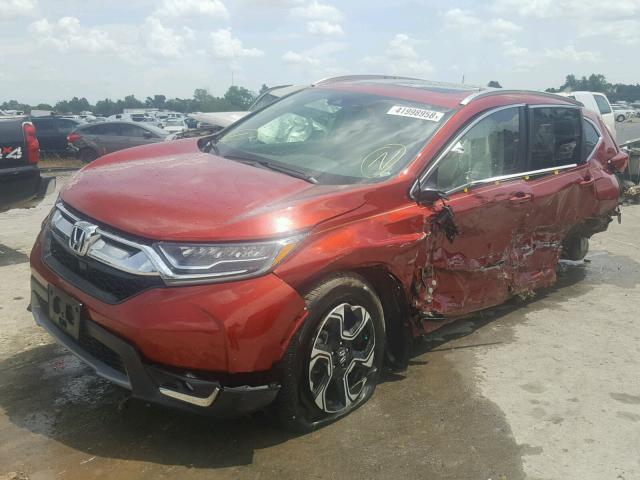 5J6RW2H99JL006054 - 2018 HONDA CR-V TOURI RED photo 2