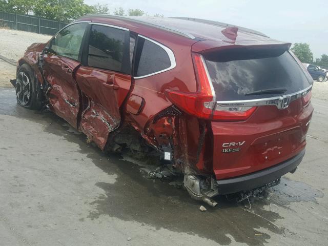 5J6RW2H99JL006054 - 2018 HONDA CR-V TOURI RED photo 3