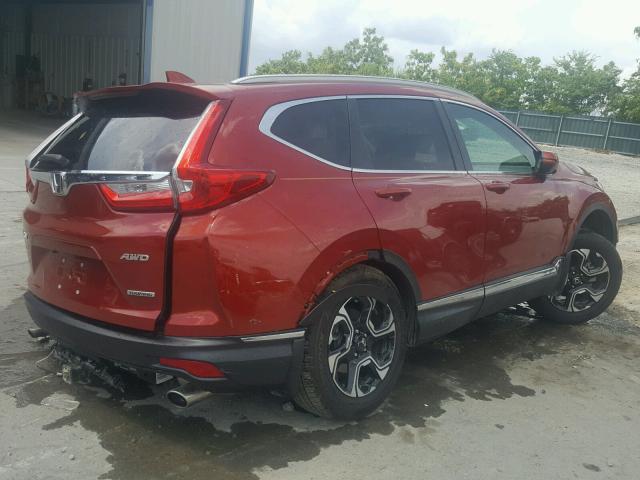 5J6RW2H99JL006054 - 2018 HONDA CR-V TOURI RED photo 4