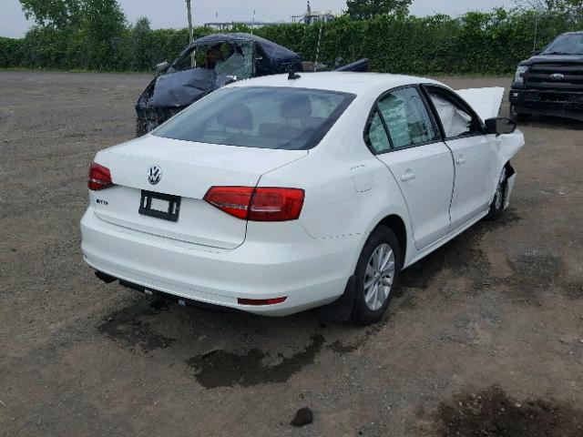 3VW1K7AJ6FM234712 - 2015 VOLKSWAGEN JETTA BASE 白色 照片 4