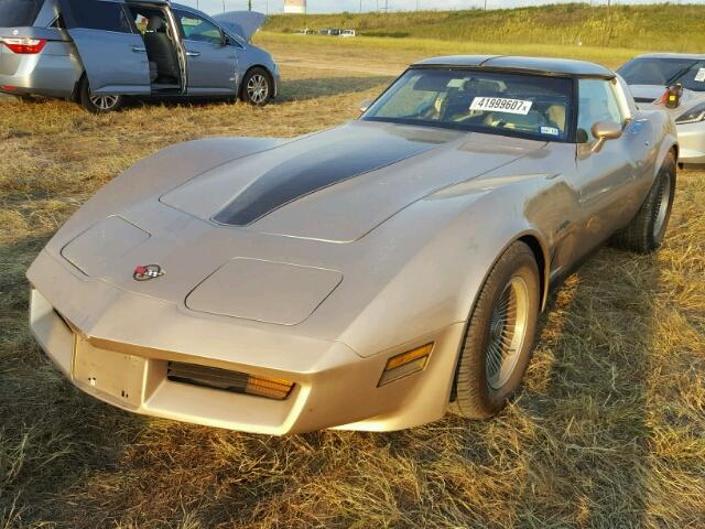 1G1AY0786C5114139 - 1982 CHEVROLET CORVETTE GOLD photo 2