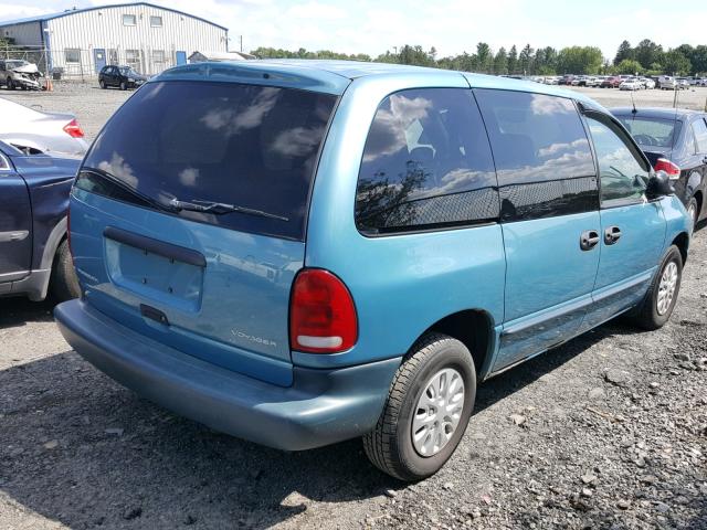 2P4FP2536TR725693 - 1996 PLYMOUTH VOYAGER BLUE photo 4