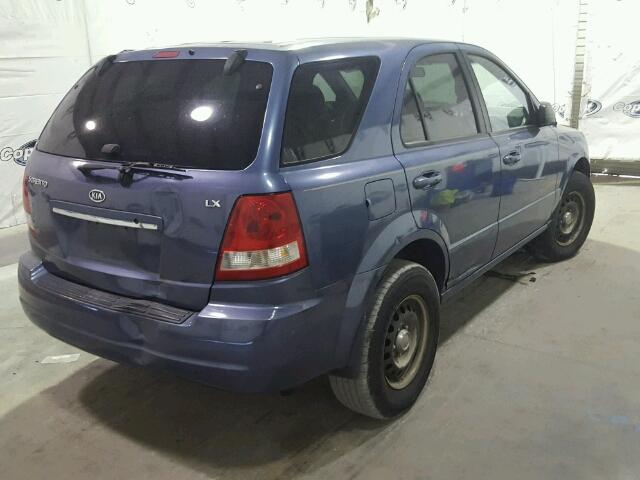 KNDJC733255467490 - 2005 KIA SORENTO BLUE photo 4